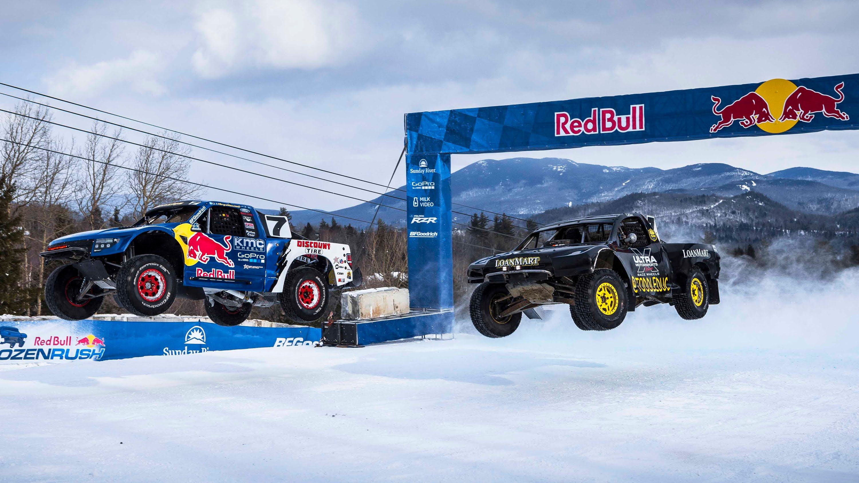 Red Bull’s Newest Insane Extreme Sport – Racing Trucks Down The Side Of